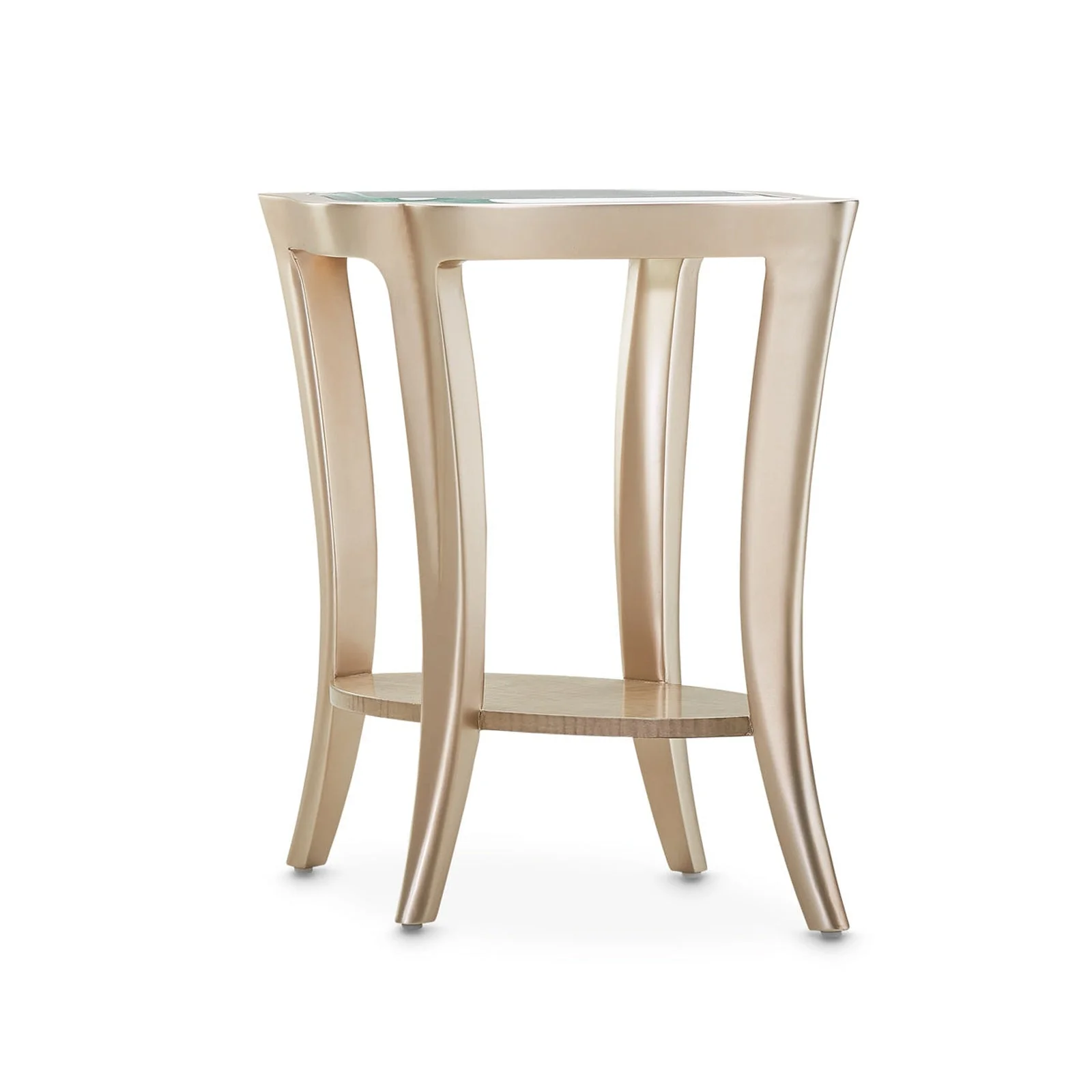 Michael Amini Malibu Crest Glass End Table - Image 6