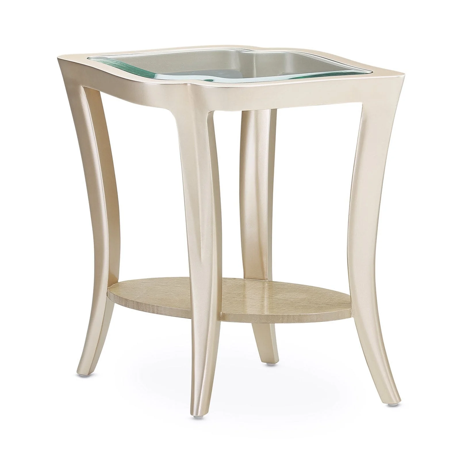 Michael Amini Malibu Crest Glass End Table - Image 8