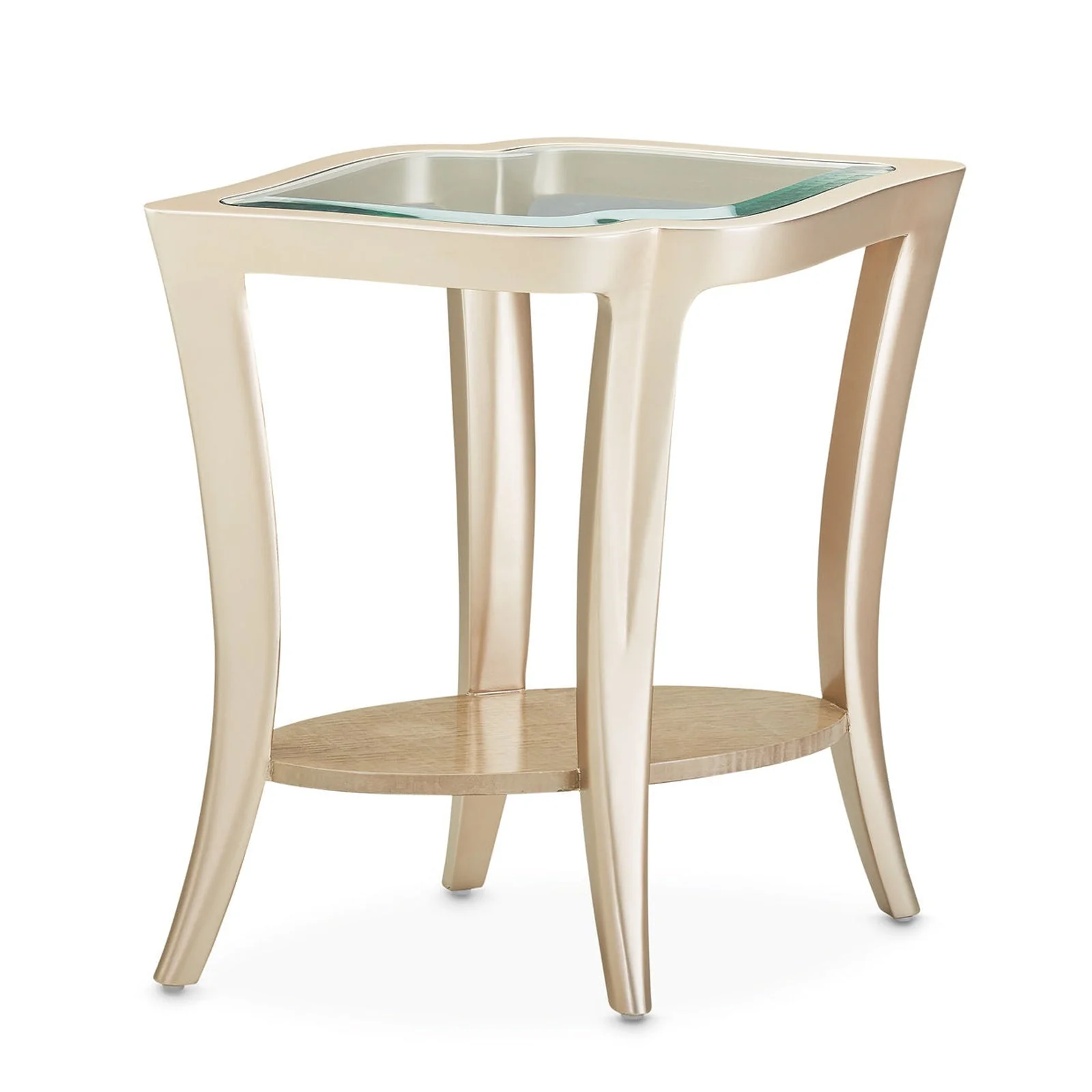 Michael Amini Malibu Crest Glass End Table - Image 9