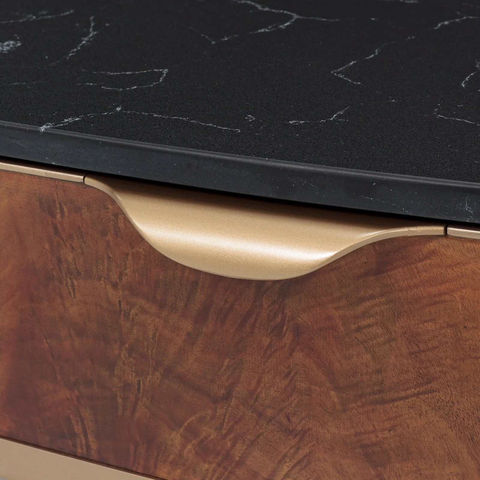 Michael Amini Malibu Crest Crotch Mahogany Rectangular Cocktail Table - Image 12