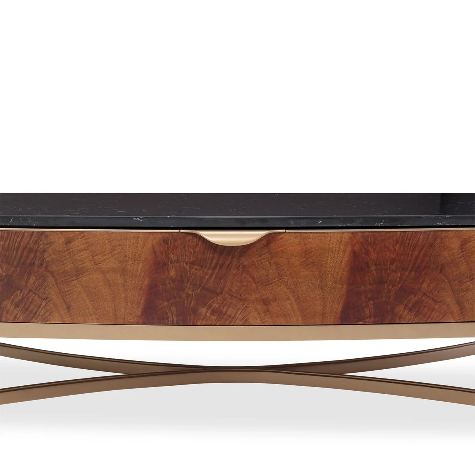 Michael Amini Malibu Crest Crotch Mahogany Rectangular Cocktail Table - Image 9
