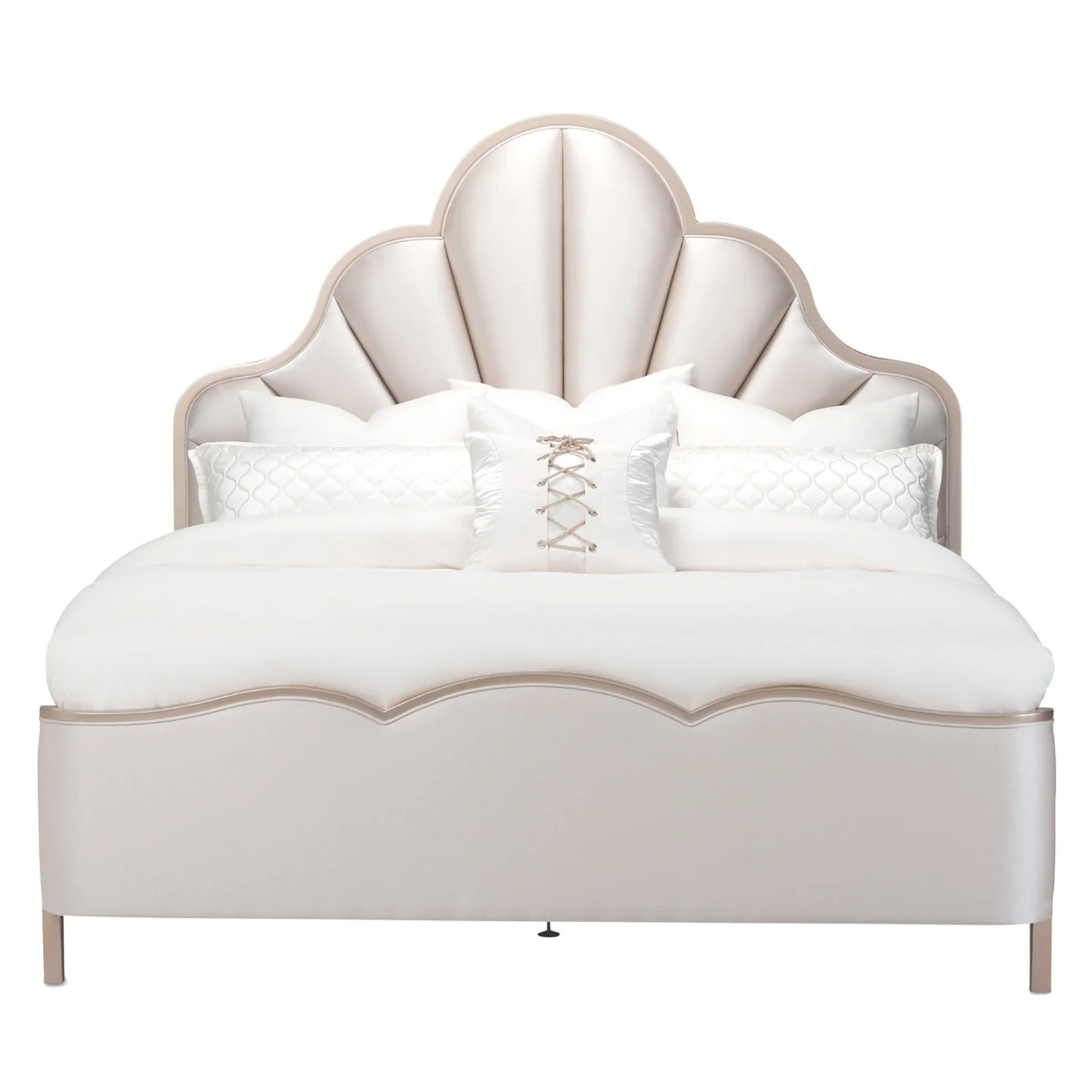 Michael Amini Malibu Crest Scalloped Panel Bed - Image 4