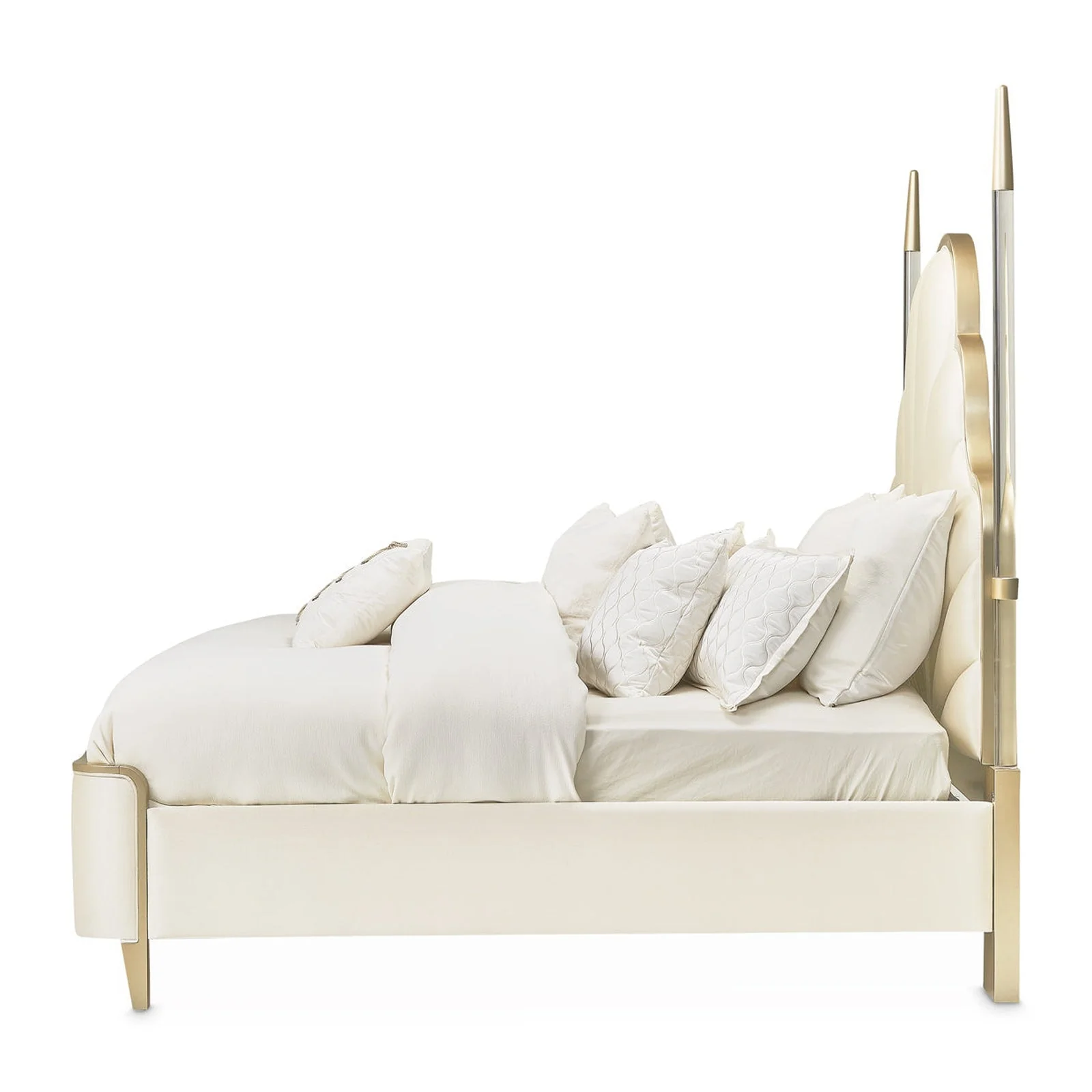 Michael Amini Malibu Crest Scalloped Poster Bed - Image 5