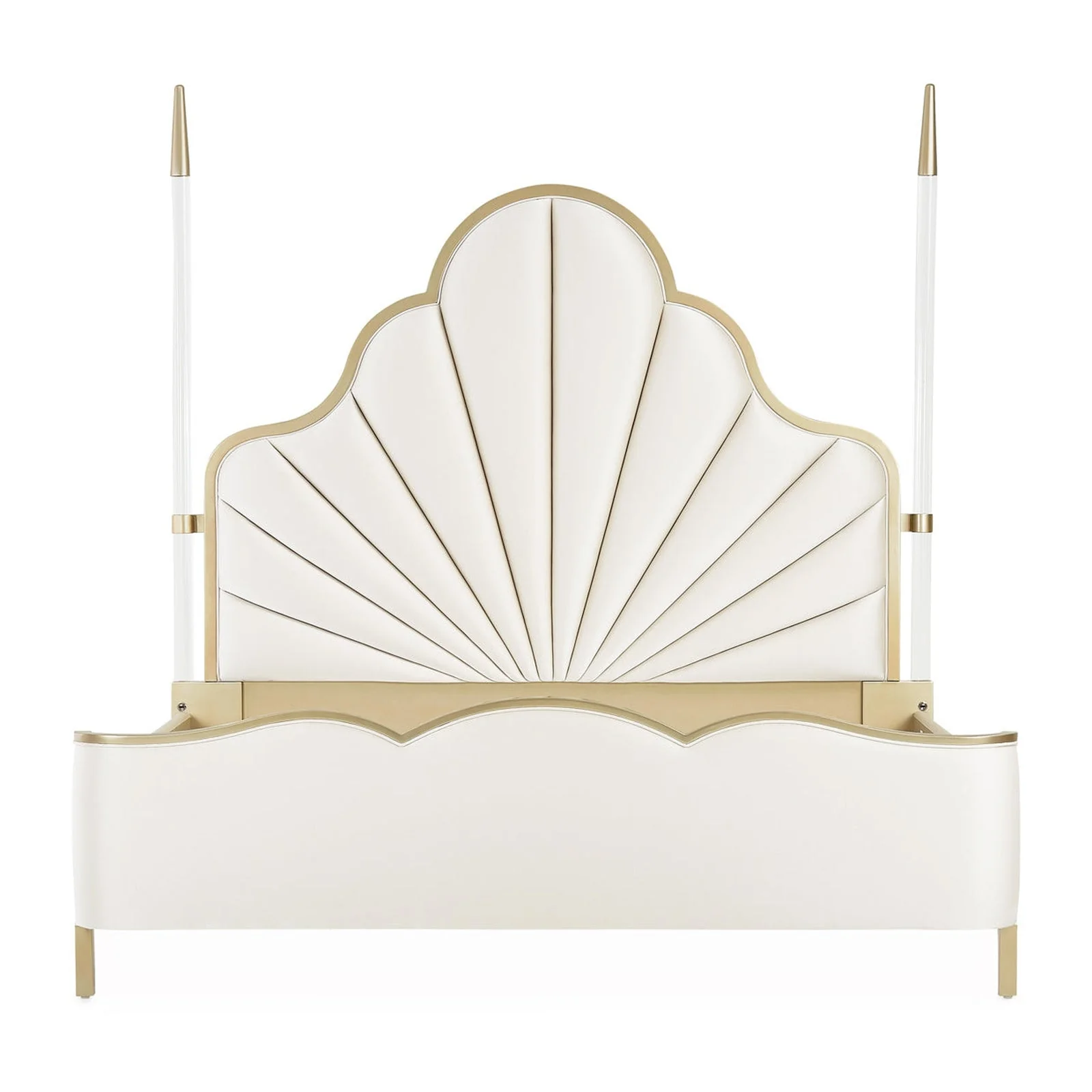 Michael Amini Malibu Crest Scalloped Poster Bed - Image 6