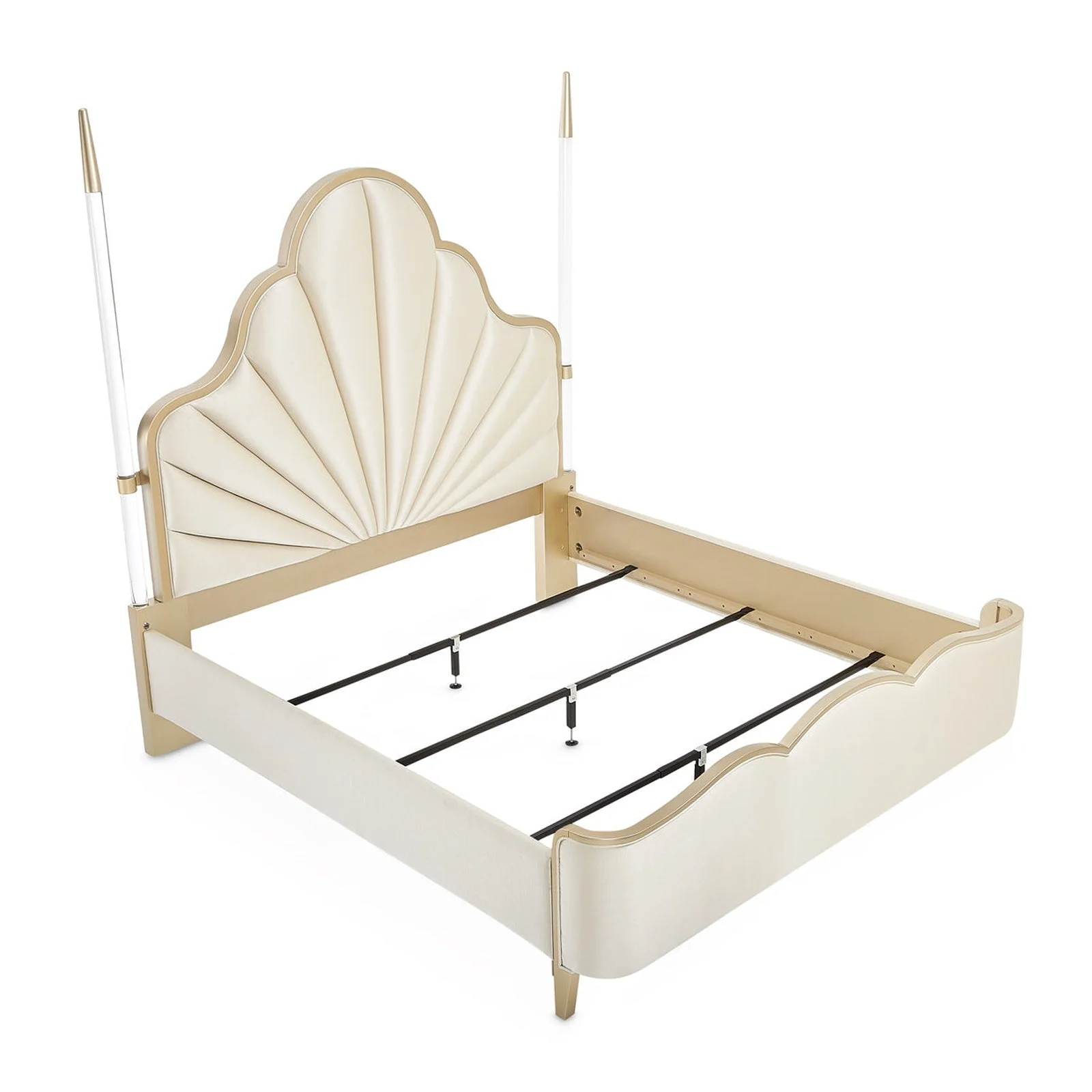Michael Amini Malibu Crest Scalloped Poster Bed - Image 8