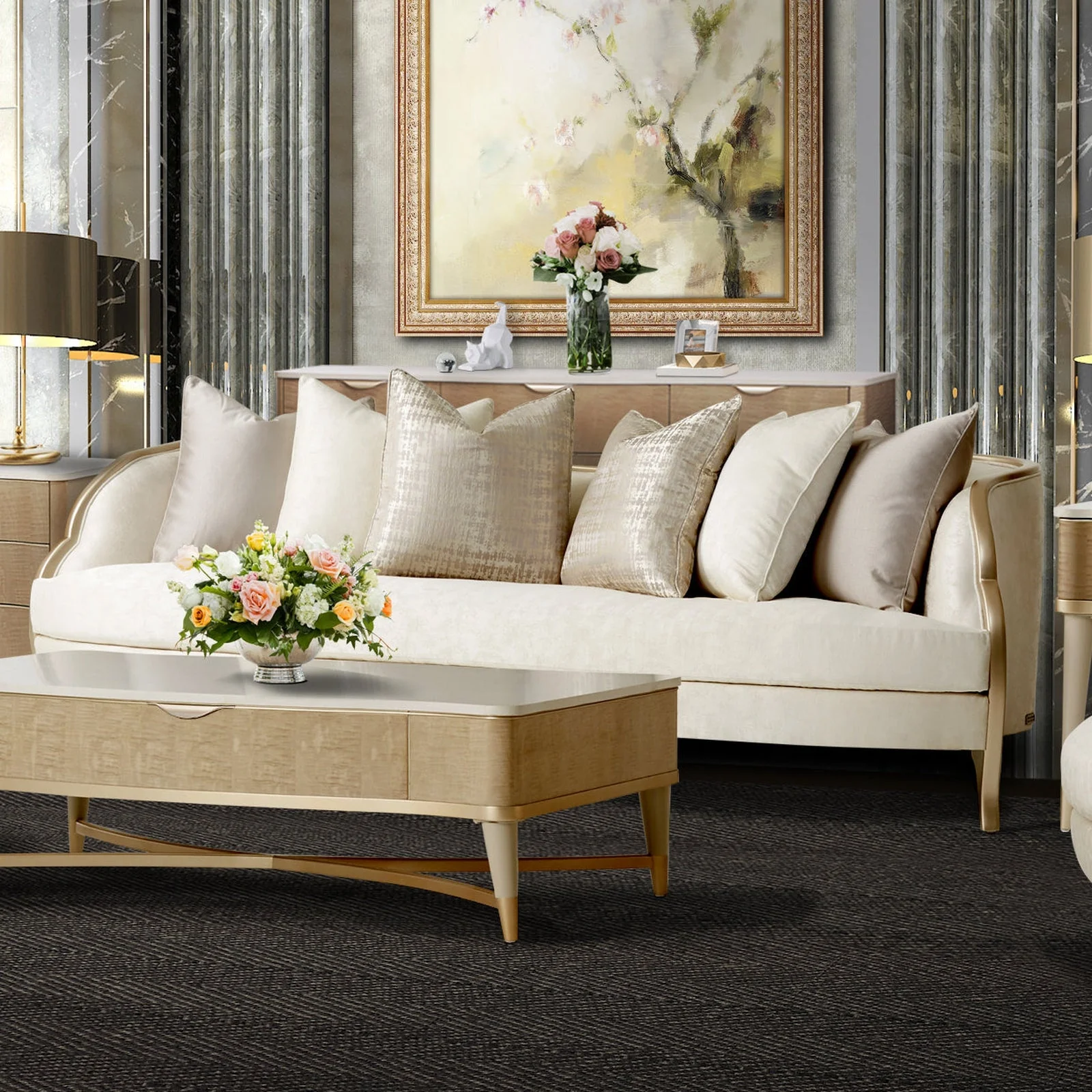Michael Amini Malibu Crest Sofa - Image 2