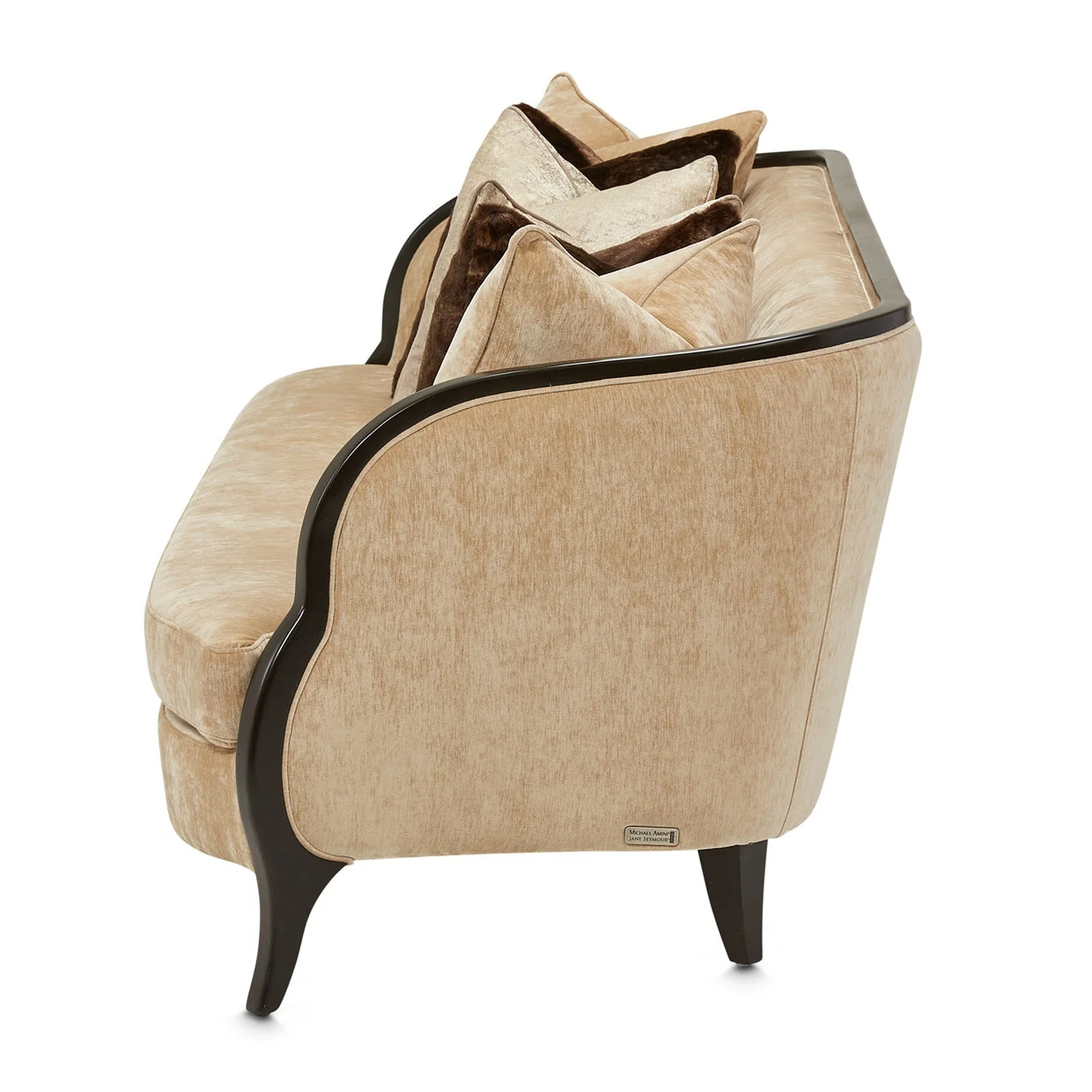 Michael Amini Malibu Crest Crotch Mahogany Sofa - Image 11