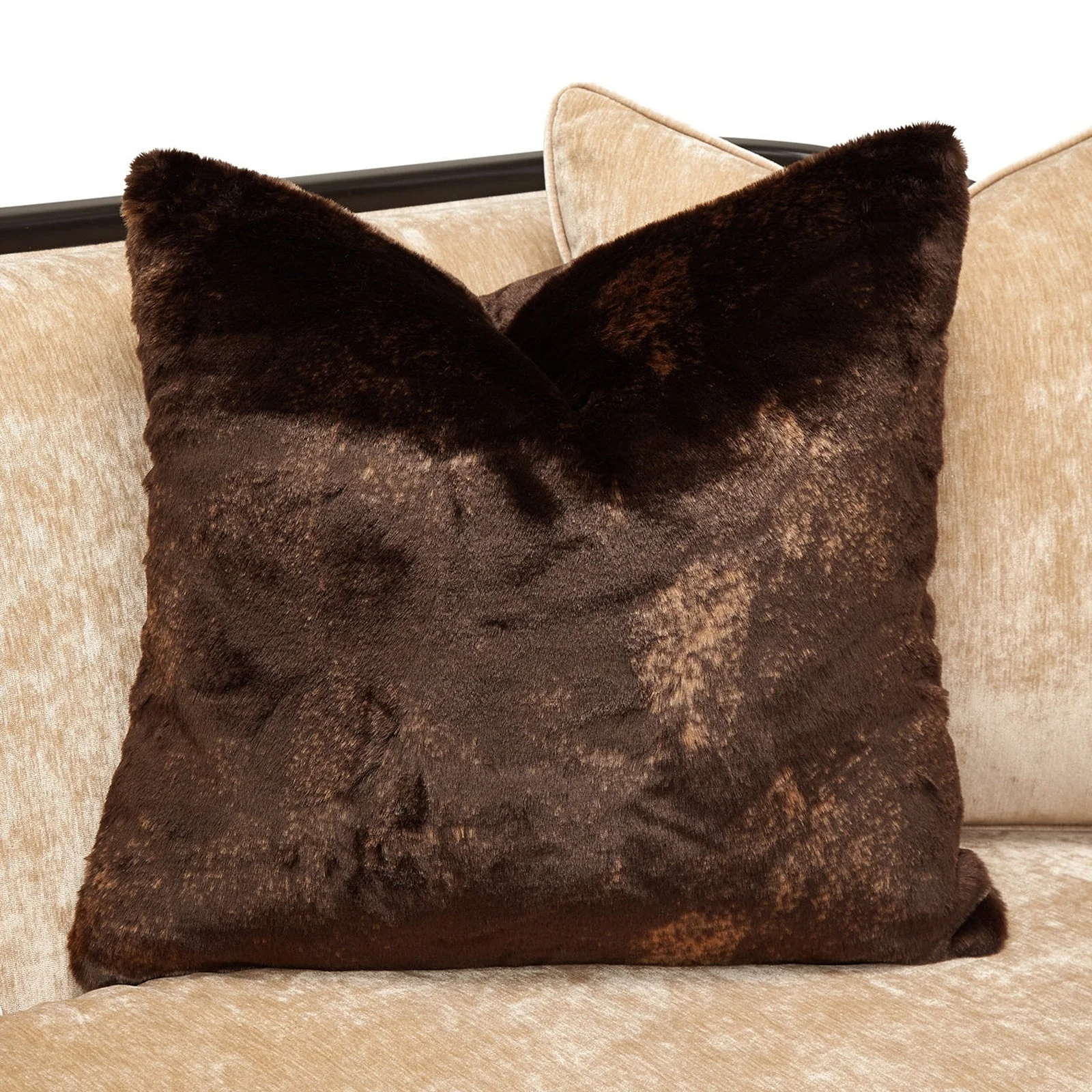 Michael Amini Malibu Crest Crotch Mahogany Sofa - Image 16