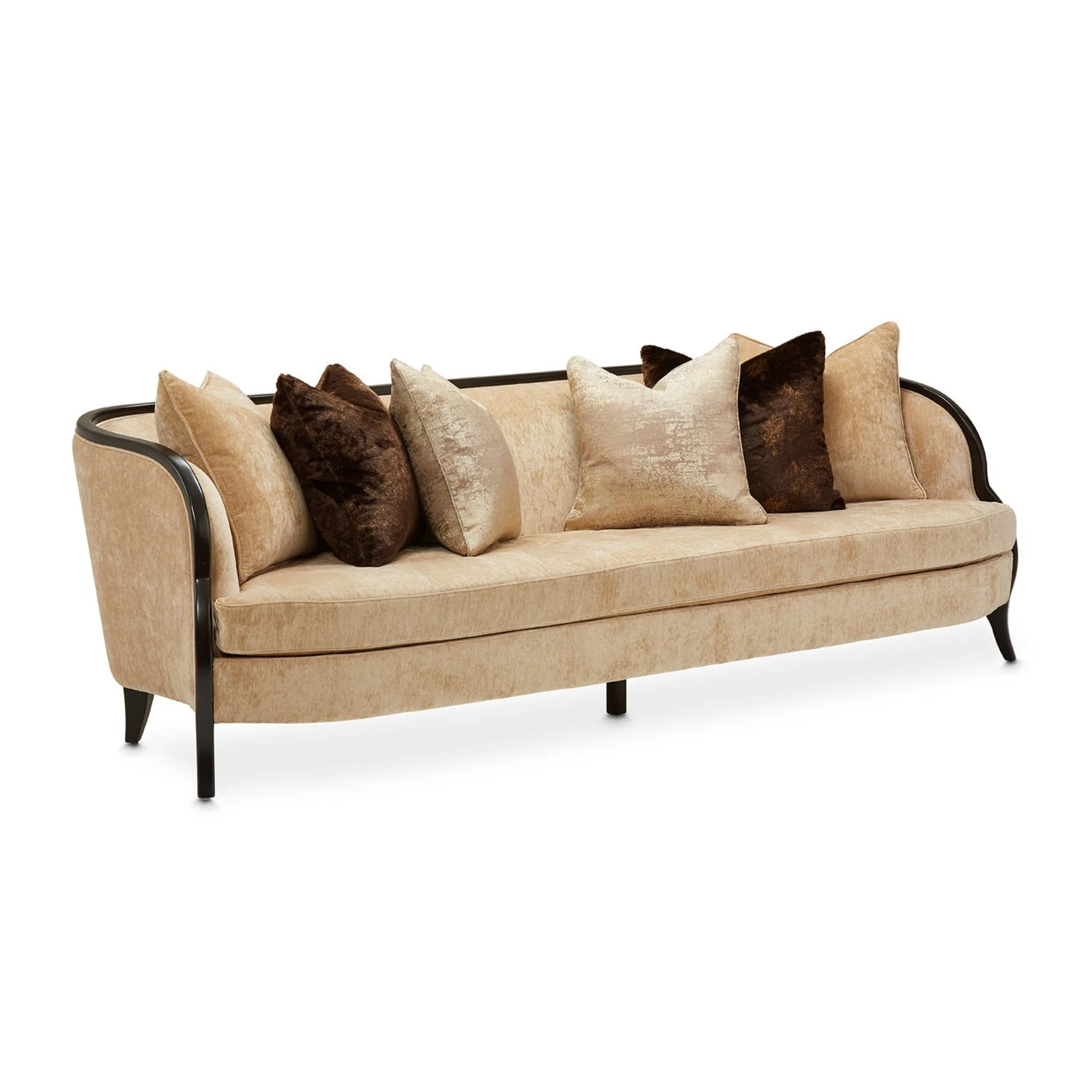 Michael Amini Malibu Crest Crotch Mahogany Sofa - Image 6