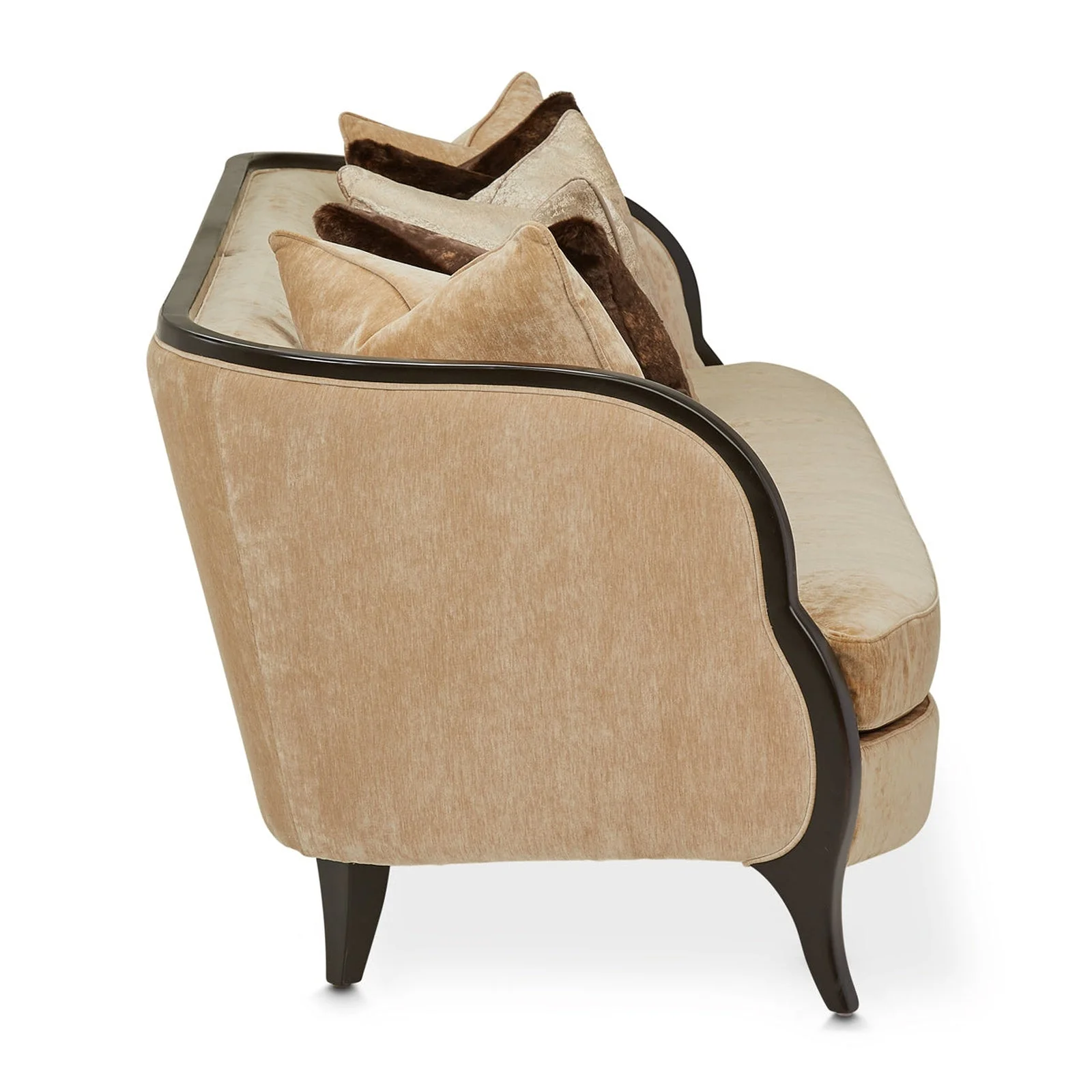 Michael Amini Malibu Crest Crotch Mahogany Sofa - Image 7