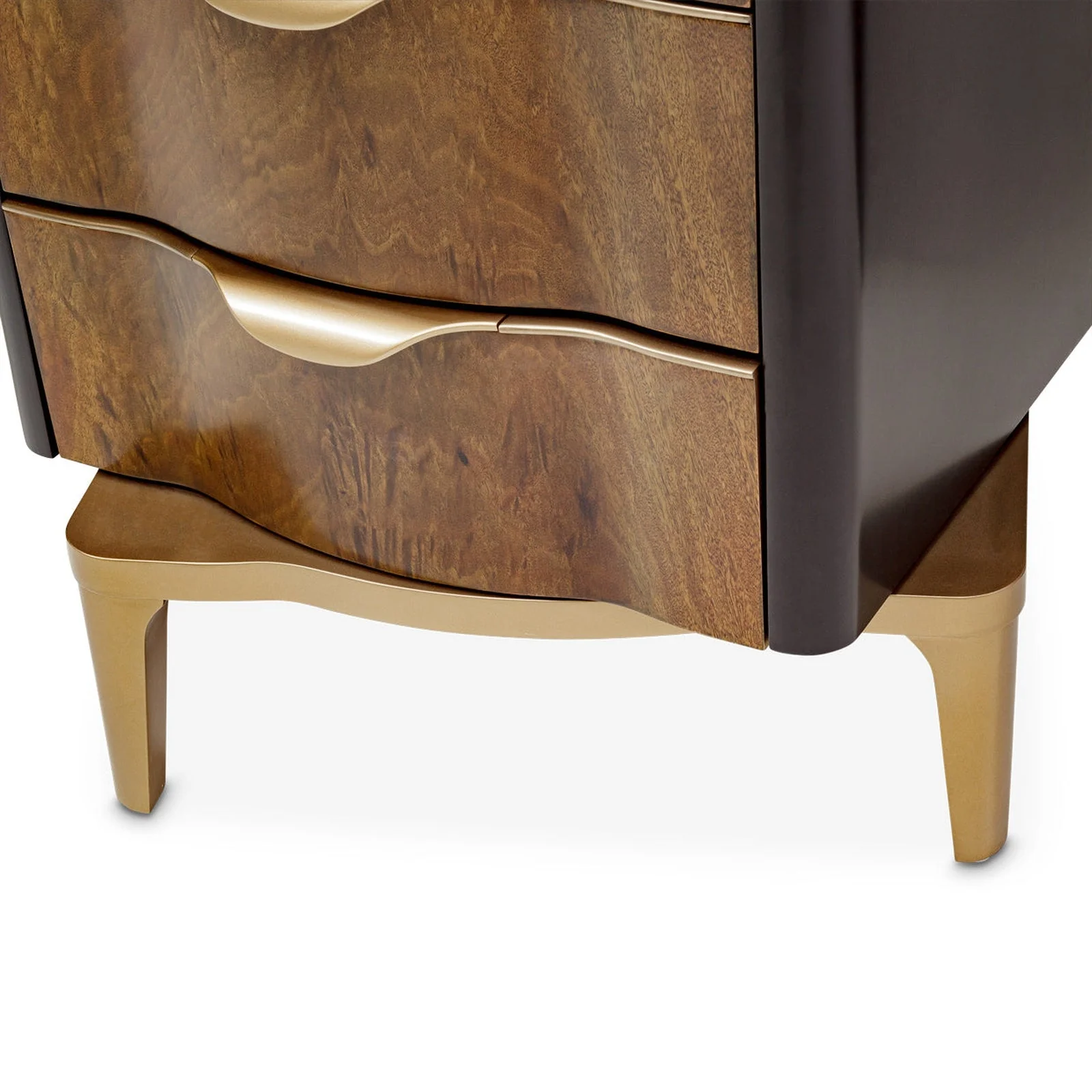 Michael Amini Malibu Crest Crotch Mahogany Swivel Lingerie Chest Armoire - Image 11