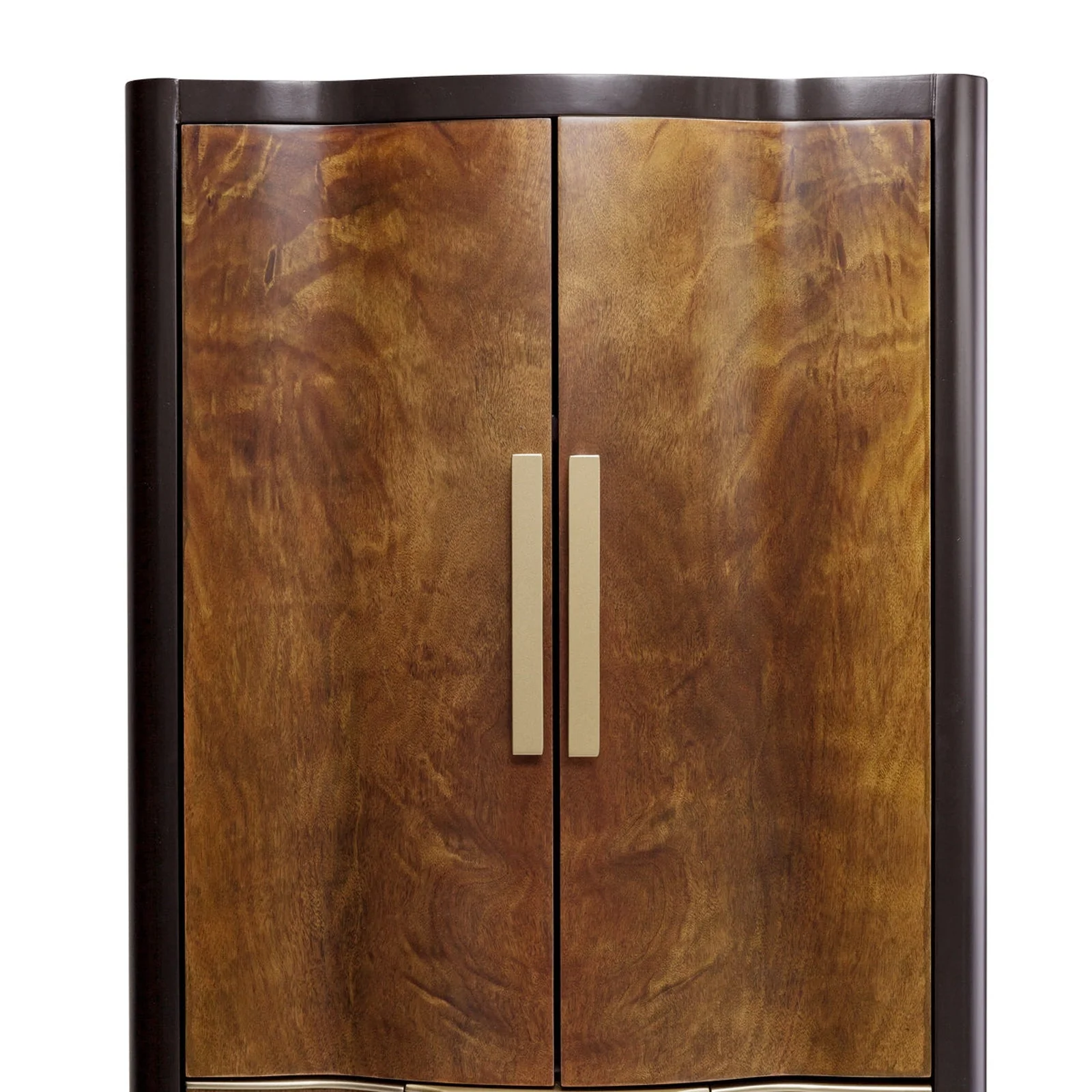 Michael Amini Malibu Crest Crotch Mahogany Swivel Lingerie Chest Armoire - Image 7