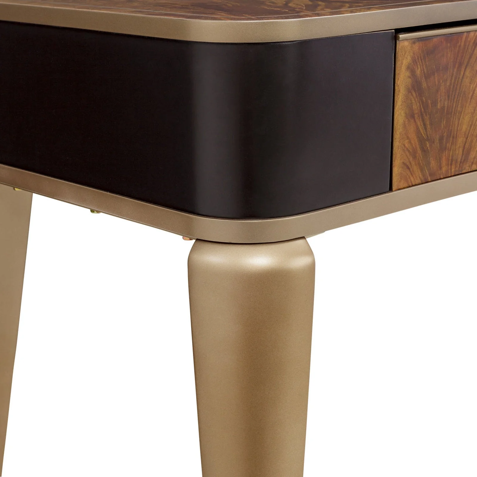 Michael Amini Malibu Crest Crotch Mahogany Vanity/Writing Desk - Image 11