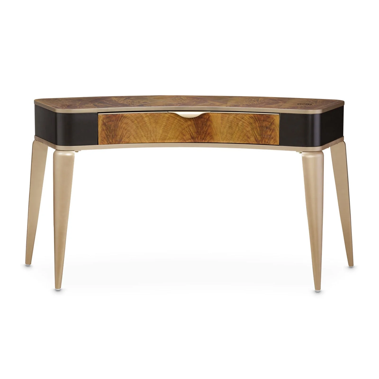 Michael Amini Malibu Crest Crotch Mahogany Vanity/Writing Desk - Image 3