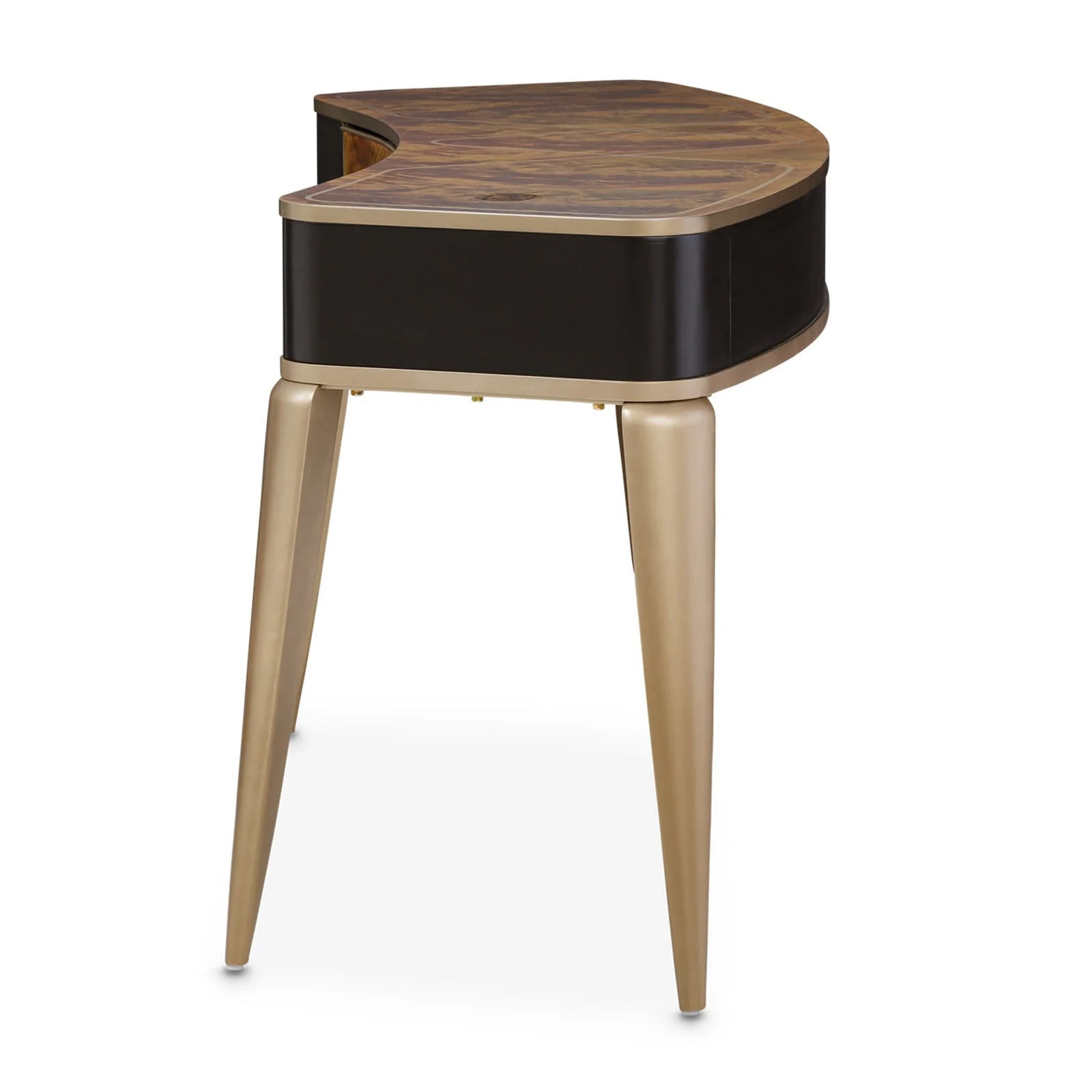 Michael Amini Malibu Crest Crotch Mahogany Vanity/Writing Desk - Image 4