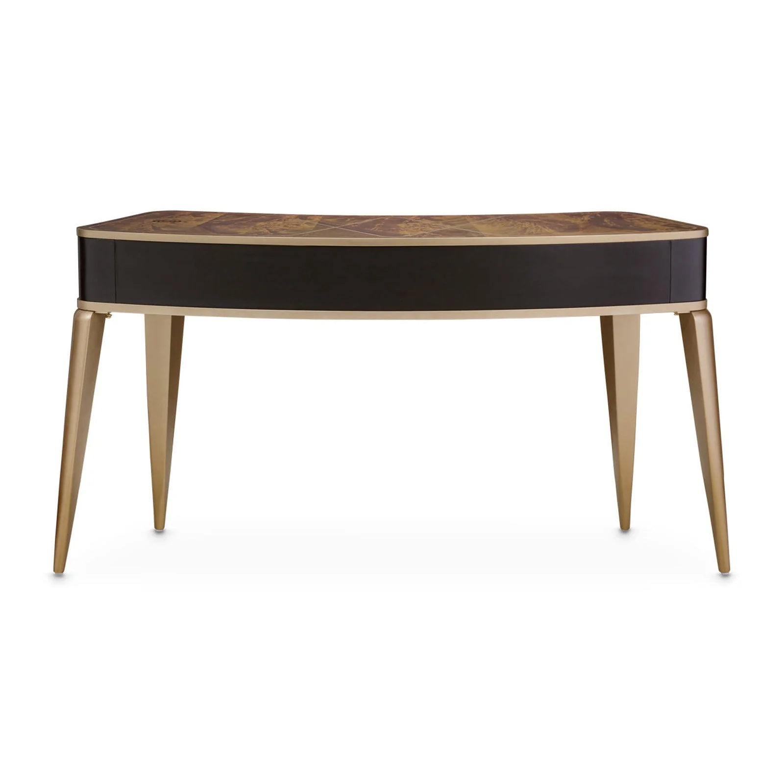 Michael Amini Malibu Crest Crotch Mahogany Vanity/Writing Desk - Image 5