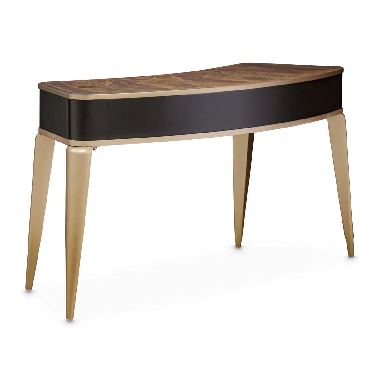 Michael Amini Malibu Crest Crotch Mahogany Vanity/Writing Desk - Image 6