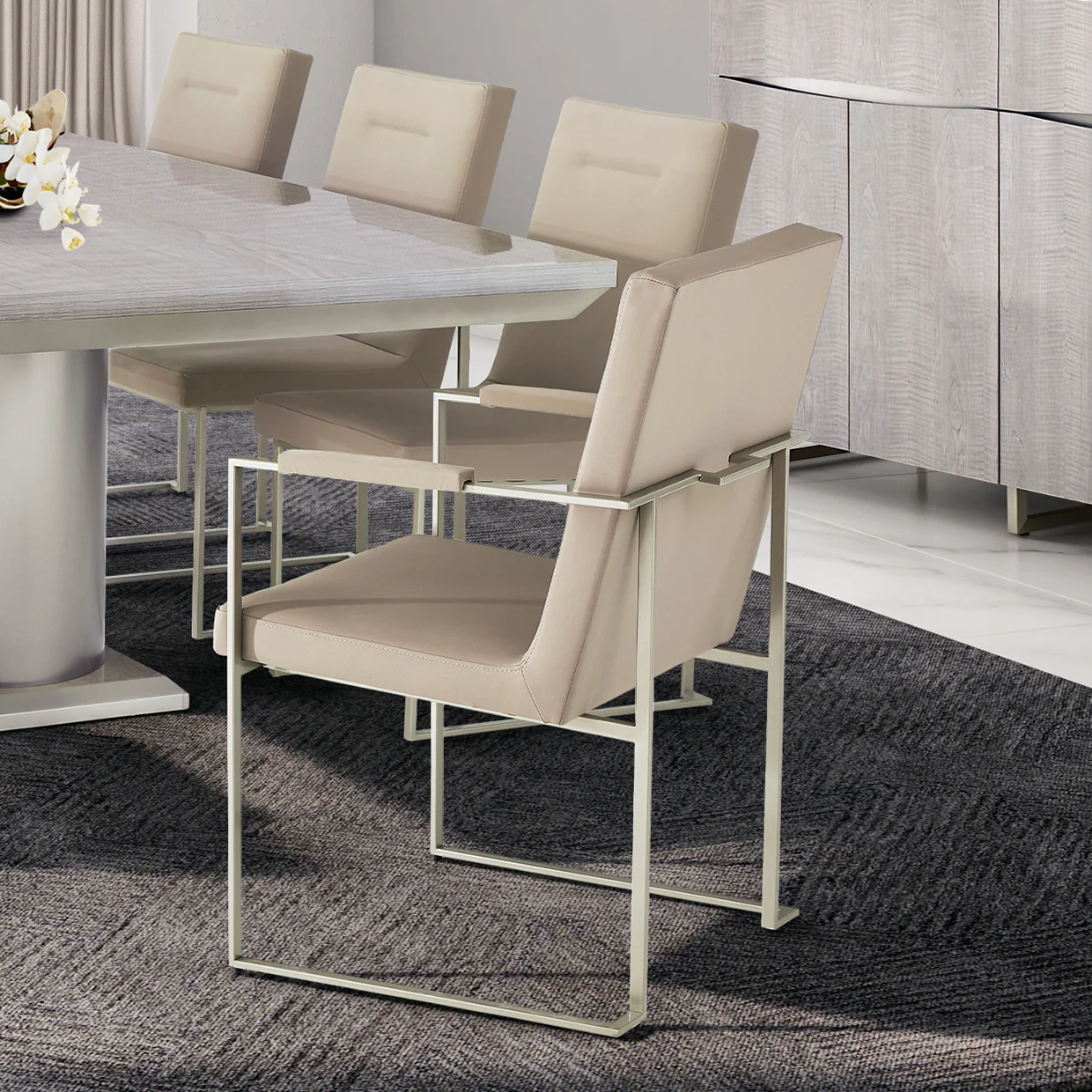 Michael Amini Marin Dining Arm Chair - Set of 2 - Image 14