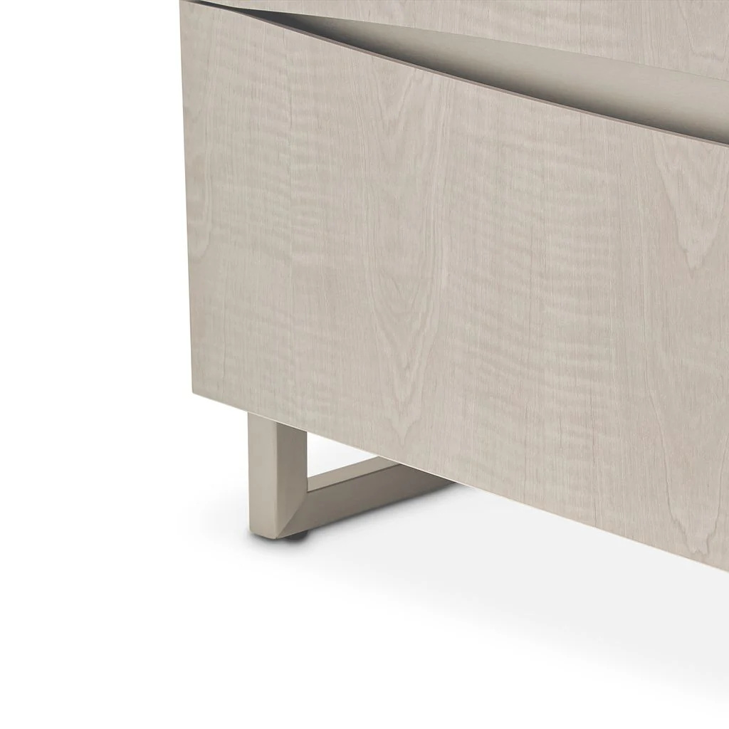 Michael Amini Marin Dresser with Mirror Set - Greige - Image 5