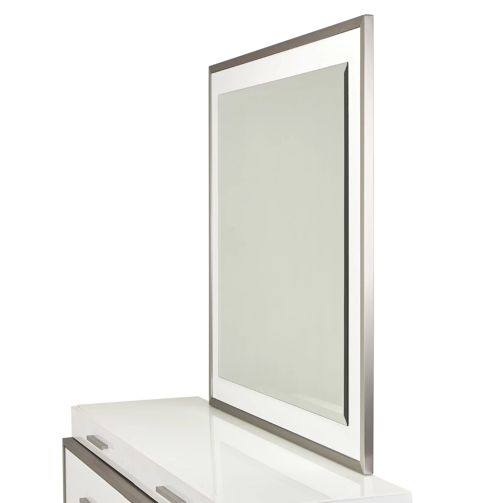 Michael Amini Marquee Dresser with Mirror - Cloud White - Image 7