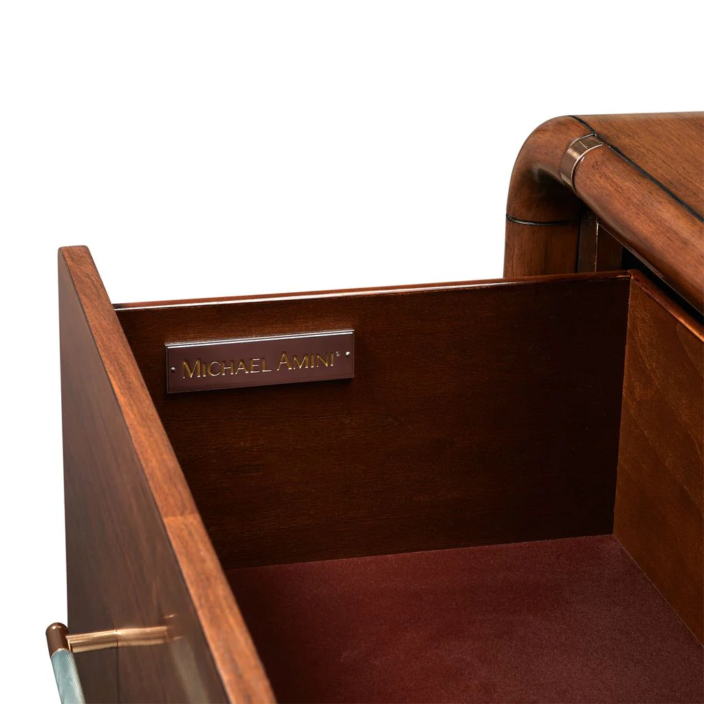 Michael Amini Mason Park Offset Chest with Storage Mirror - Umber - Image 8