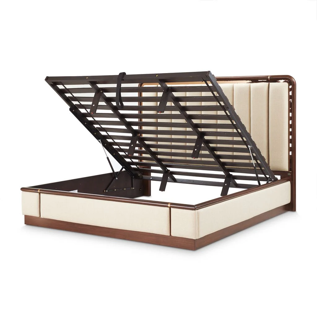Michael Amini Mason Park Platform Bed with Lift Mechanism - Umber - Image 2