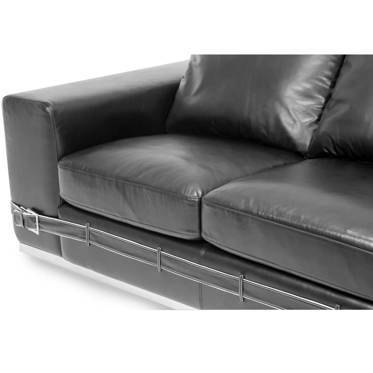 Michael Amini Mia Bella Ciras Leather Loveseat - Image 4