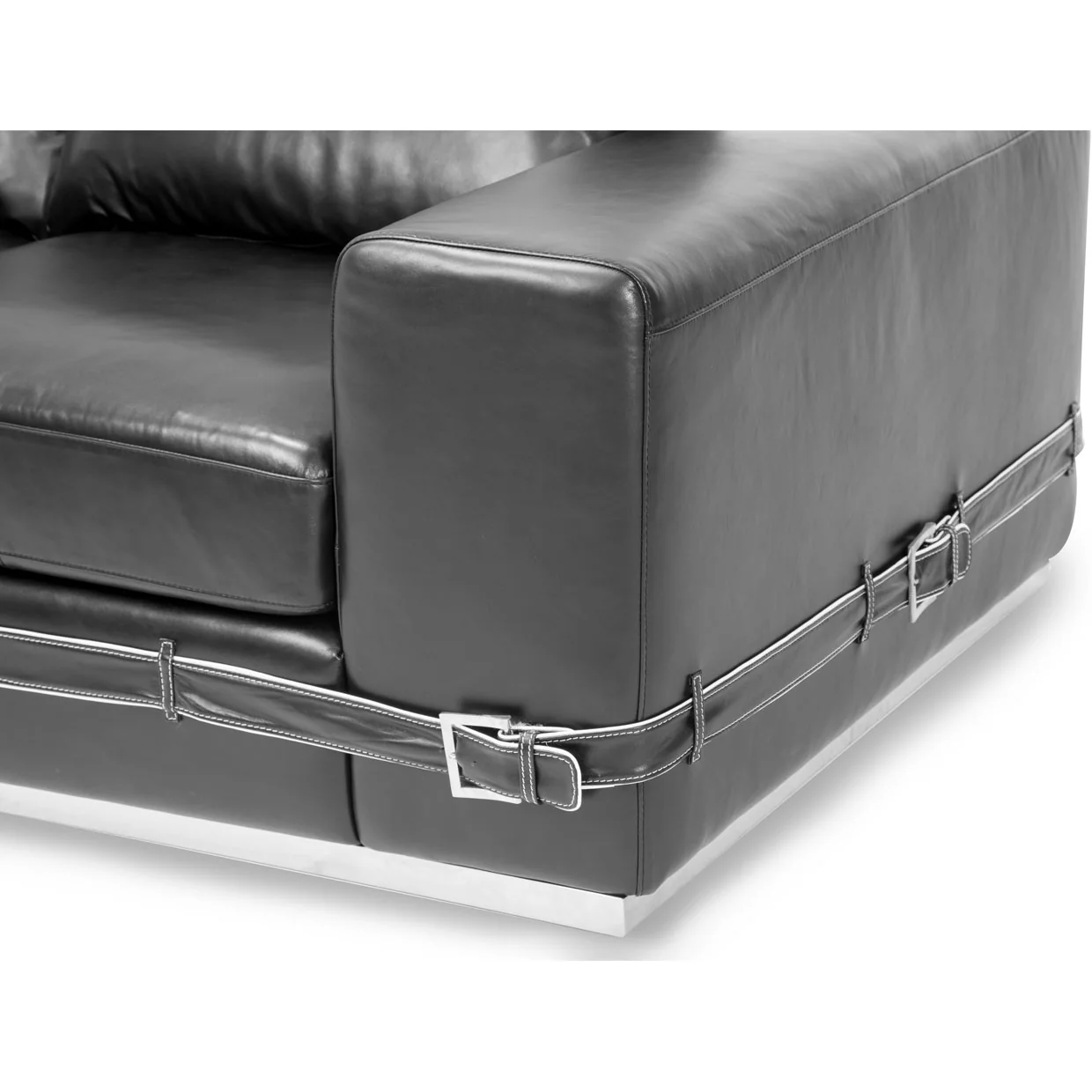 Michael Amini Mia Bella Ciras Leather Loveseat - Image 5