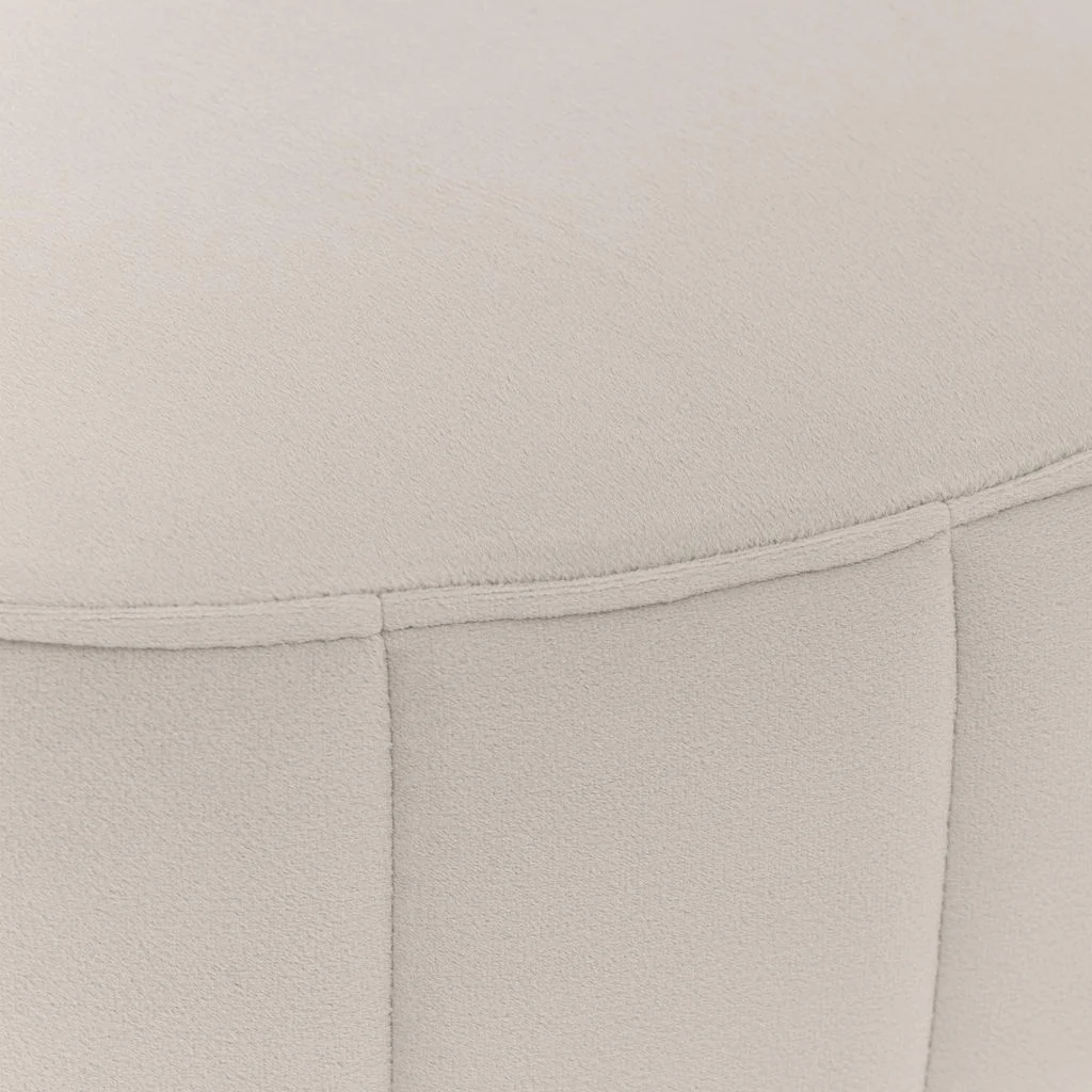 Michael Amini Orchid Velvet Accent Bench - Gray/Chrome - Image 6