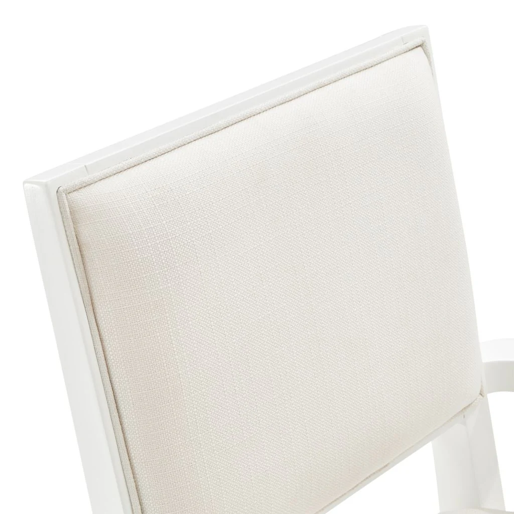 Michael Amini Palm Gate Arm Chair - Cloud White - Set of 2 - Image 14