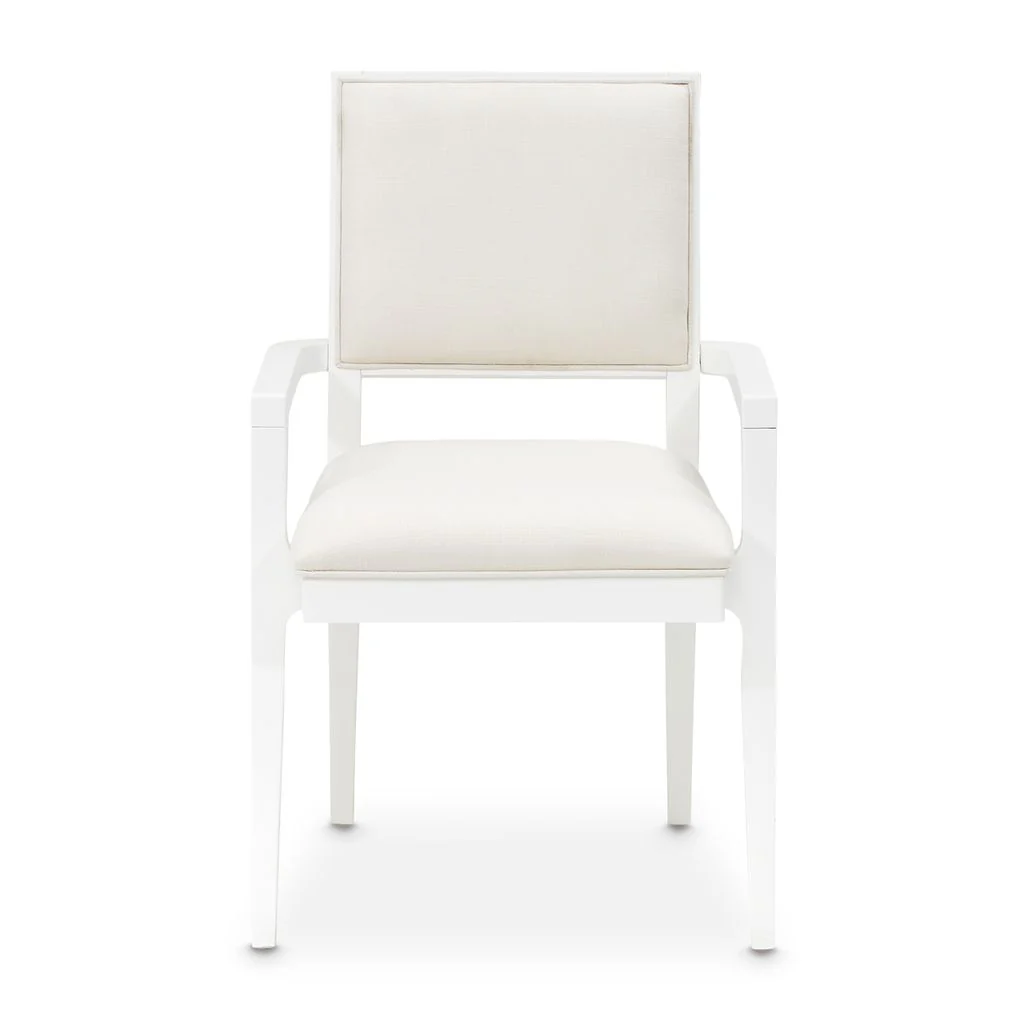 Michael Amini Palm Gate Arm Chair - Cloud White - Set of 2 - Image 17