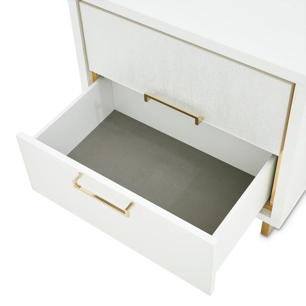 Michael Amini Palm Gate Nightstand Cloud White - Image 7