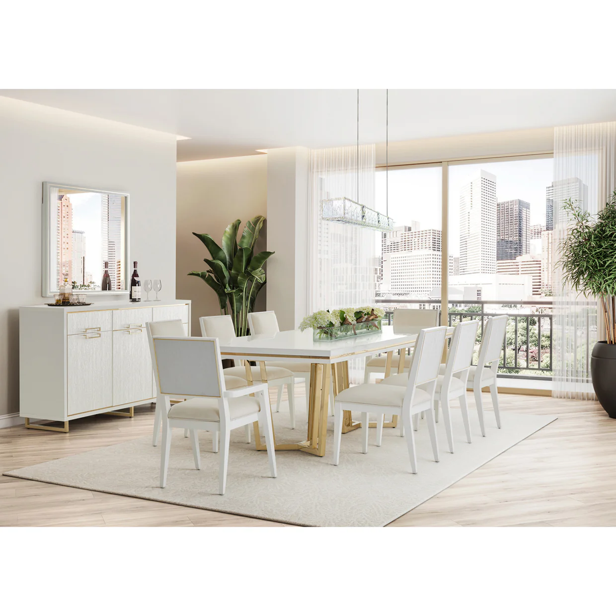 Michael Amini Palm Gate Palm Gate Sideboard Clould White - Image 14