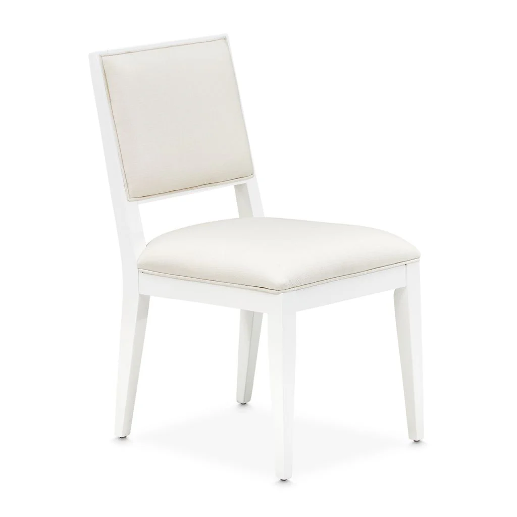 Michael Amini Palm Gate Side Chair - Cloud White - Set of 2 - Image 13