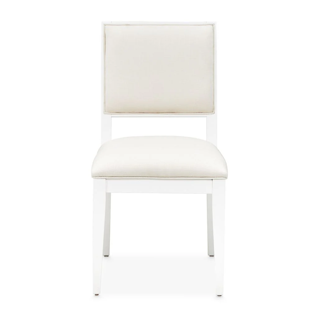 Michael Amini Palm Gate Side Chair - Cloud White - Set of 2 - Image 14