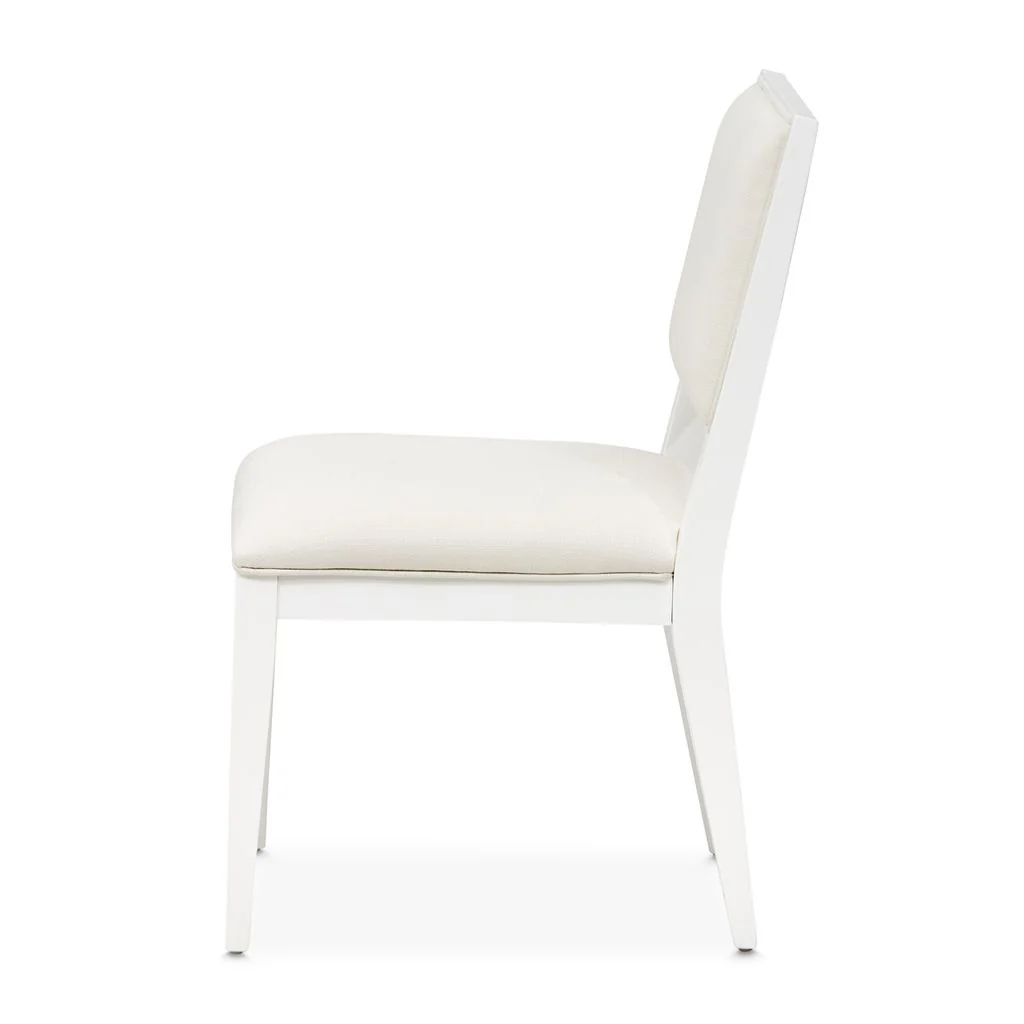 Michael Amini Palm Gate Side Chair - Cloud White - Set of 2 - Image 5