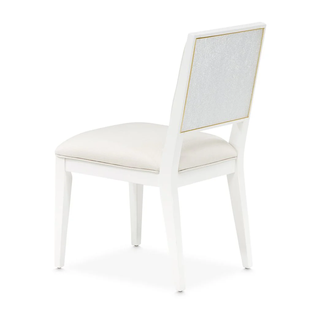 Michael Amini Palm Gate Side Chair - Cloud White - Set of 2 - Image 6