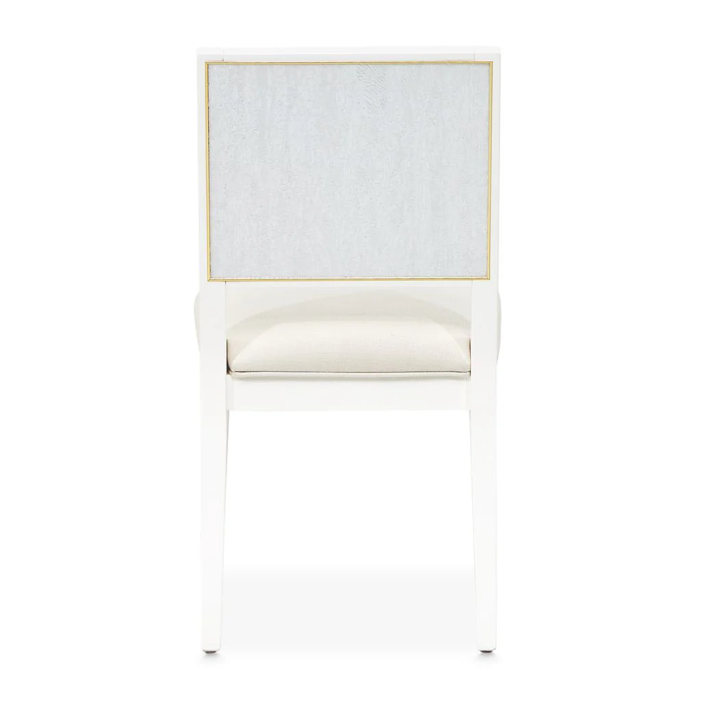 Michael Amini Palm Gate Side Chair - Cloud White - Set of 2 - Image 7