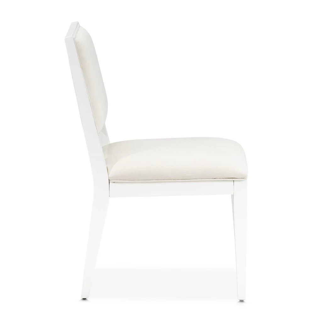 Michael Amini Palm Gate Side Chair - Cloud White - Set of 2 - Image 9