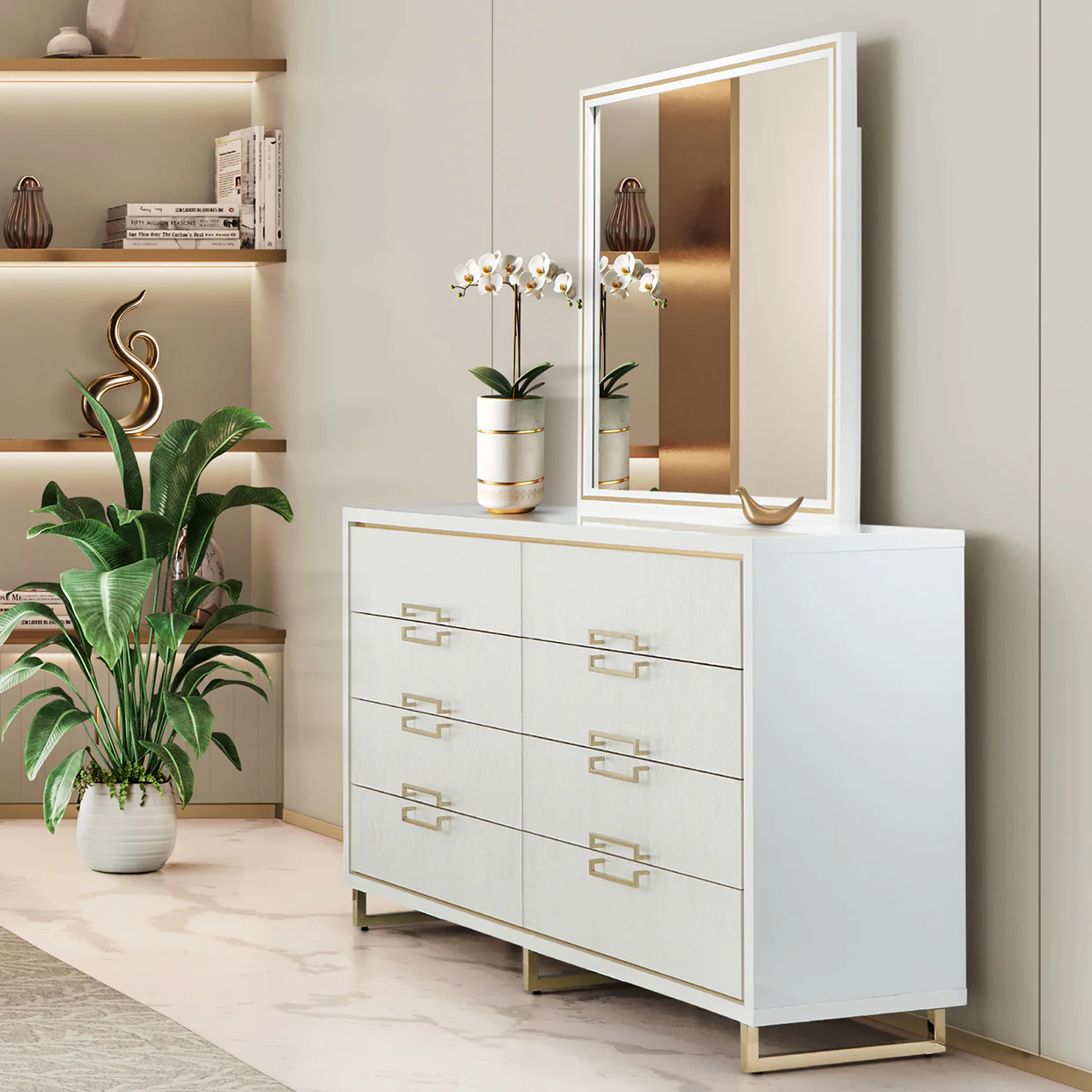 Michael Amini Palm Gate Wall Mirror - Image 6