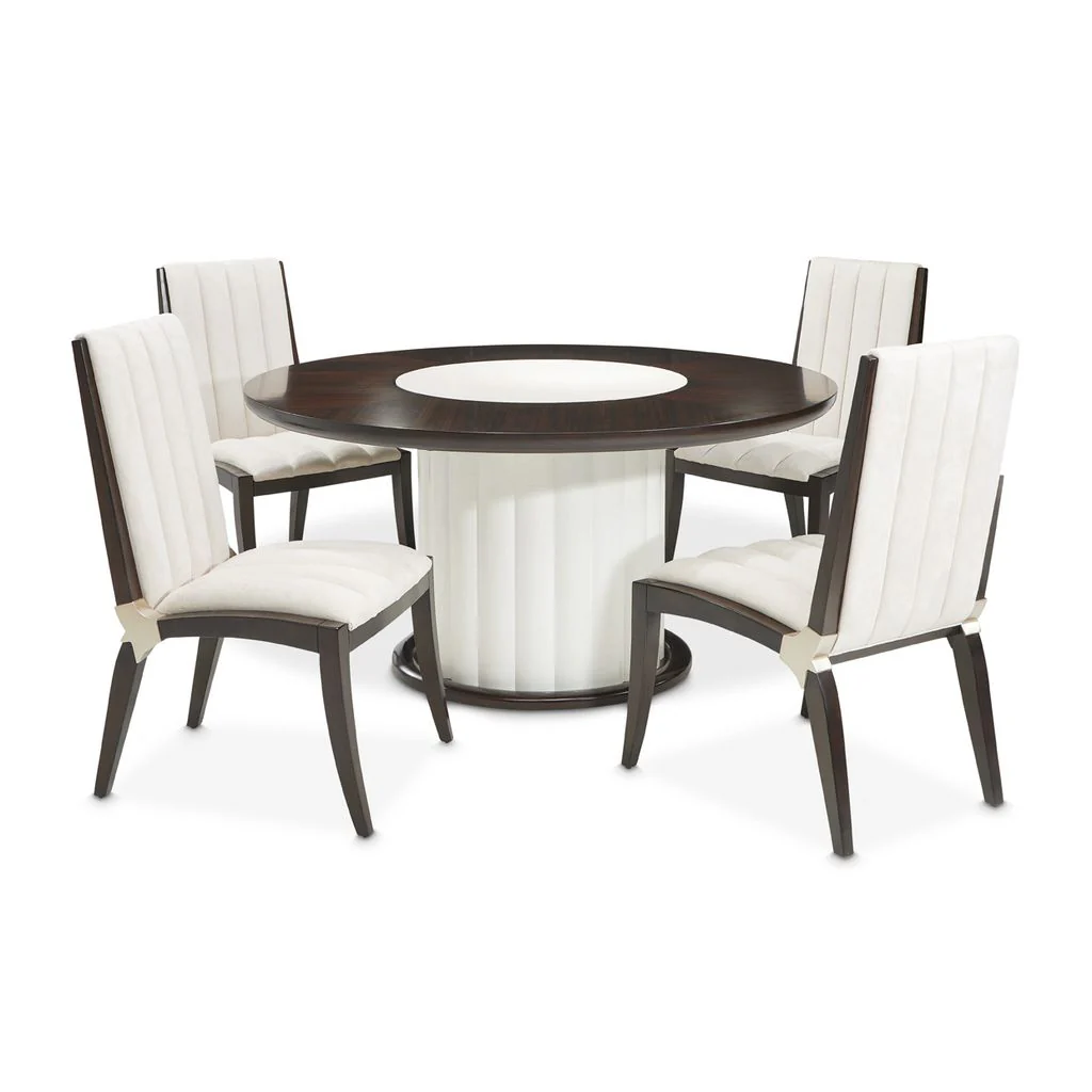 Michael Amini Paris Chic 60" Round Dining Table - Espresso - Image 2