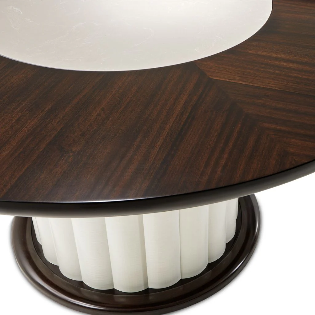 Michael Amini Paris Chic 60" Round Dining Table - Espresso - Image 3