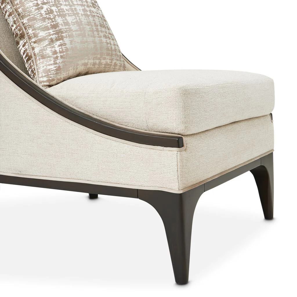 Michael Amini Paris Chic Accent Chair - Cremini/Espresso - Image 13