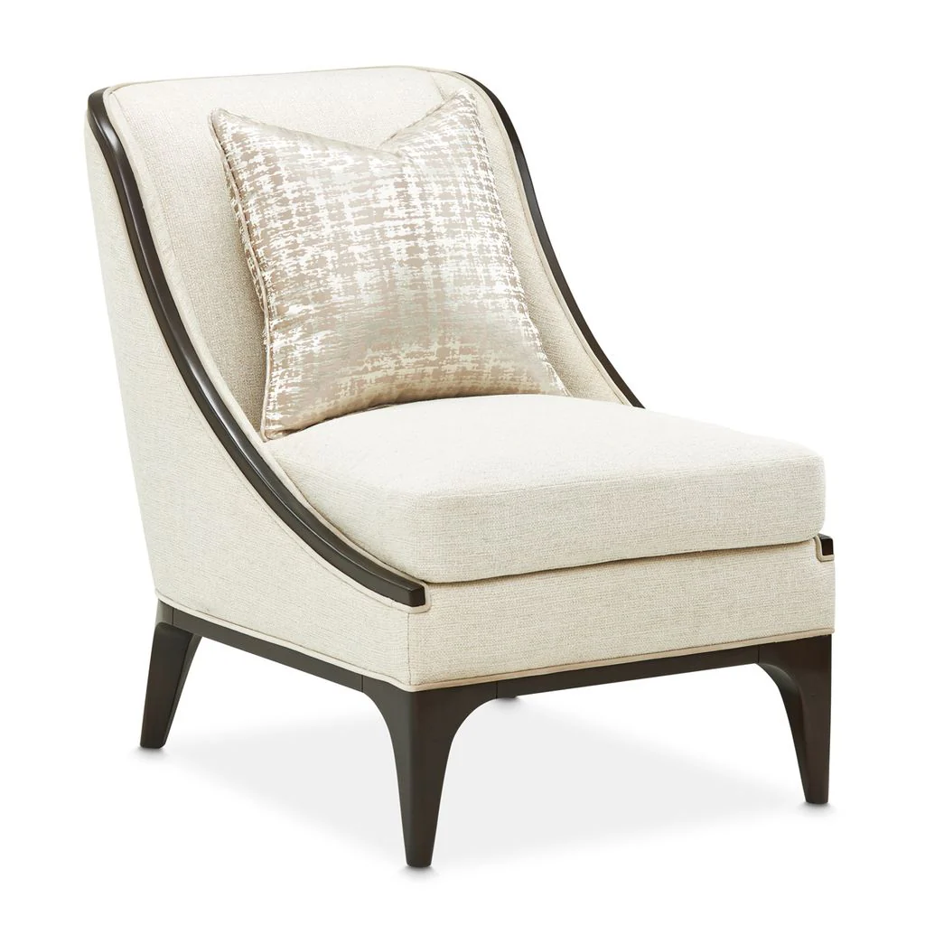 Michael Amini Paris Chic Accent Chair - Cremini/Espresso - Image 3