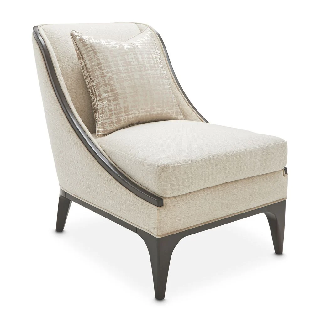 Michael Amini Paris Chic Accent Chair - Cremini/Espresso - Image 4