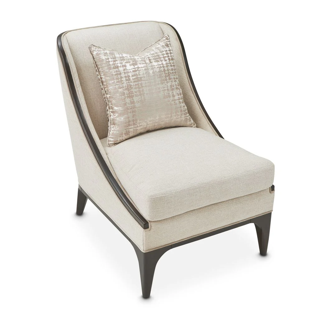 Michael Amini Paris Chic Accent Chair - Cremini/Espresso - Image 9