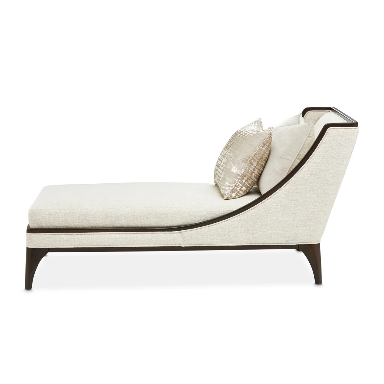 Michael Amini Paris Chic Armless Chaise Cremini Espresso - Image 3