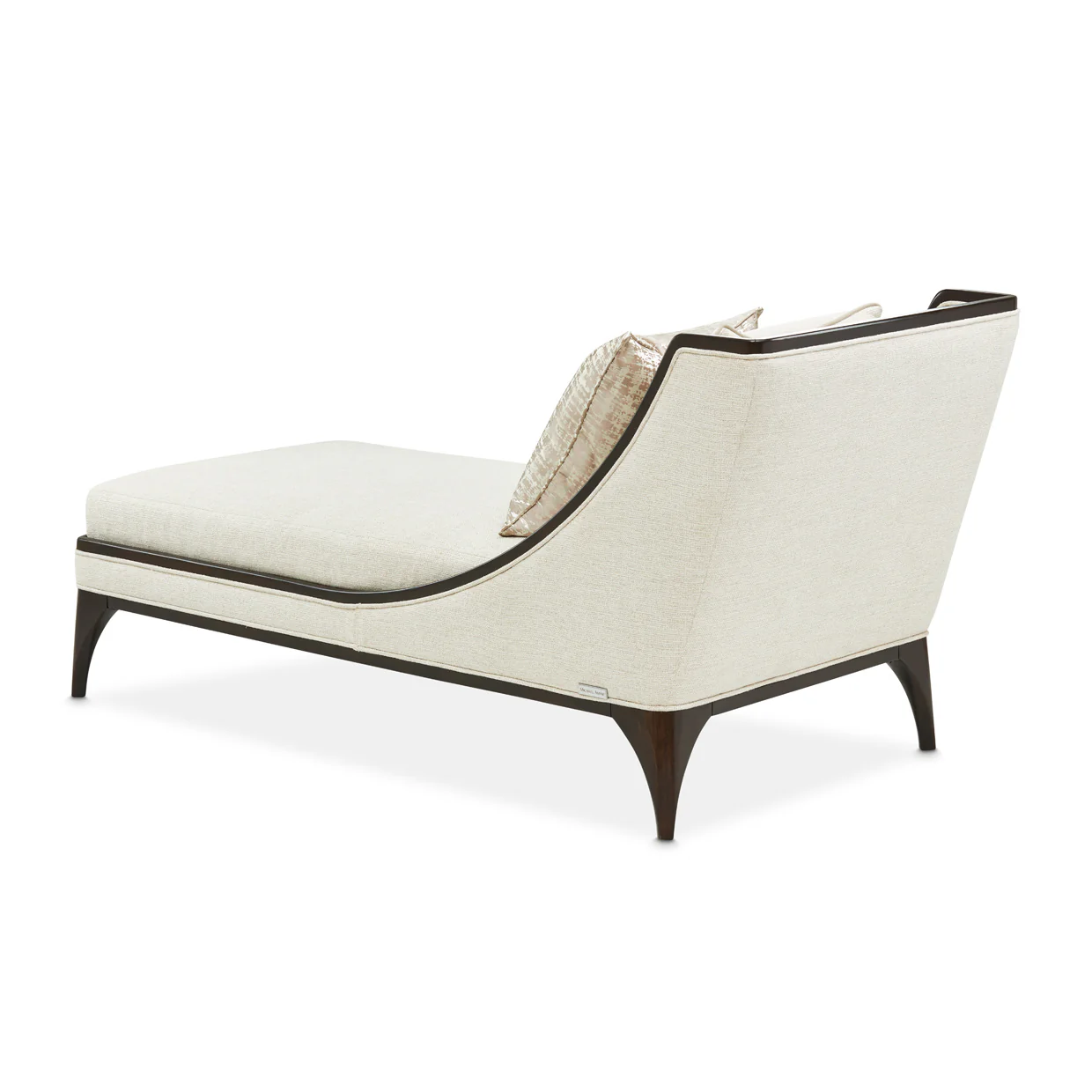Michael Amini Paris Chic Armless Chaise Cremini Espresso - Image 4