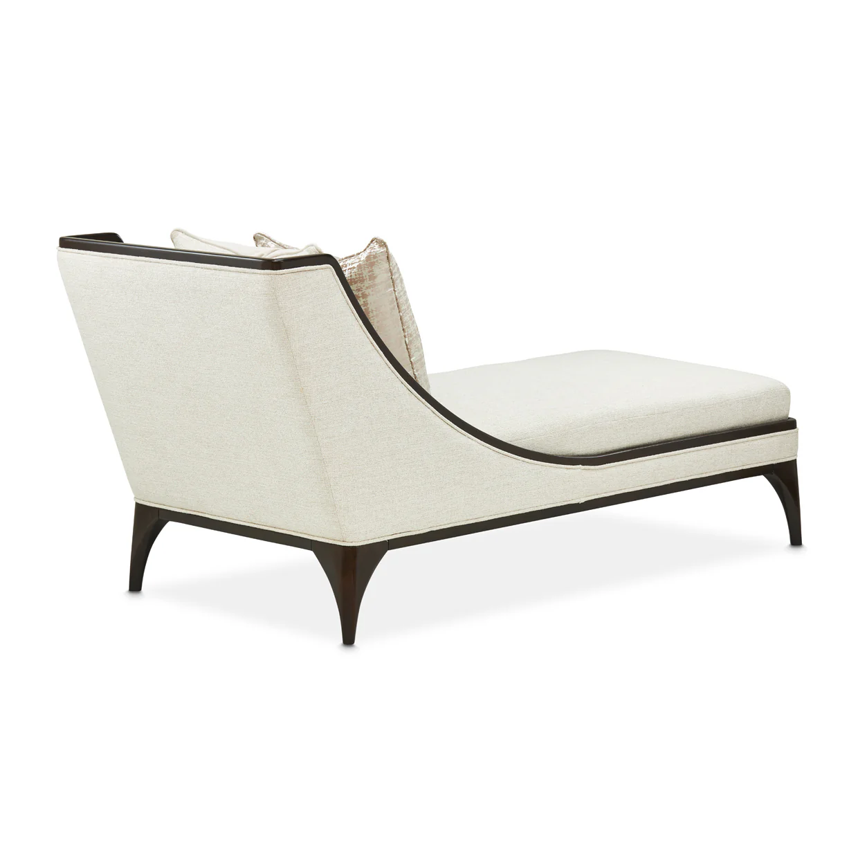 Michael Amini Paris Chic Armless Chaise Cremini Espresso - Image 5