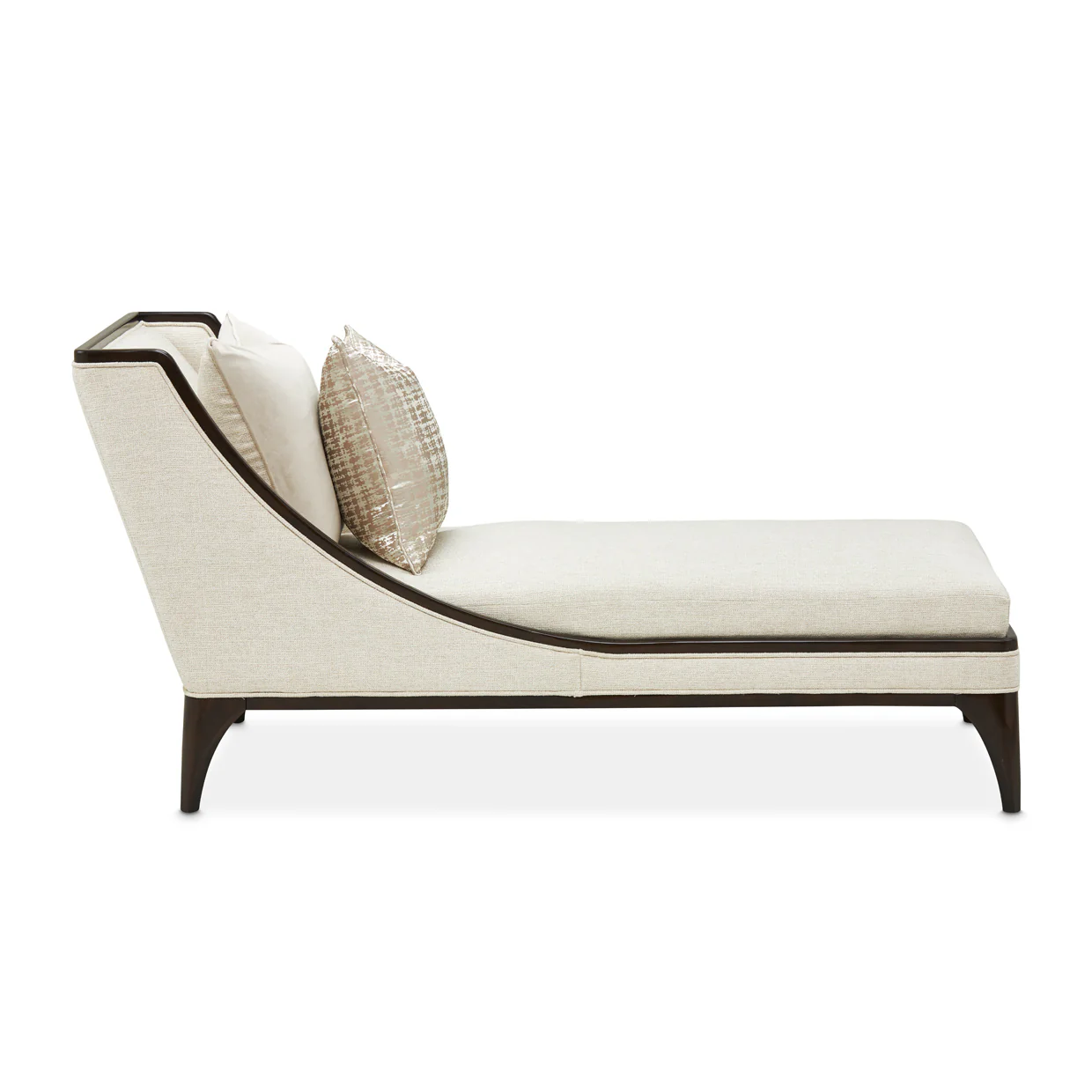 Michael Amini Paris Chic Armless Chaise Cremini Espresso - Image 6
